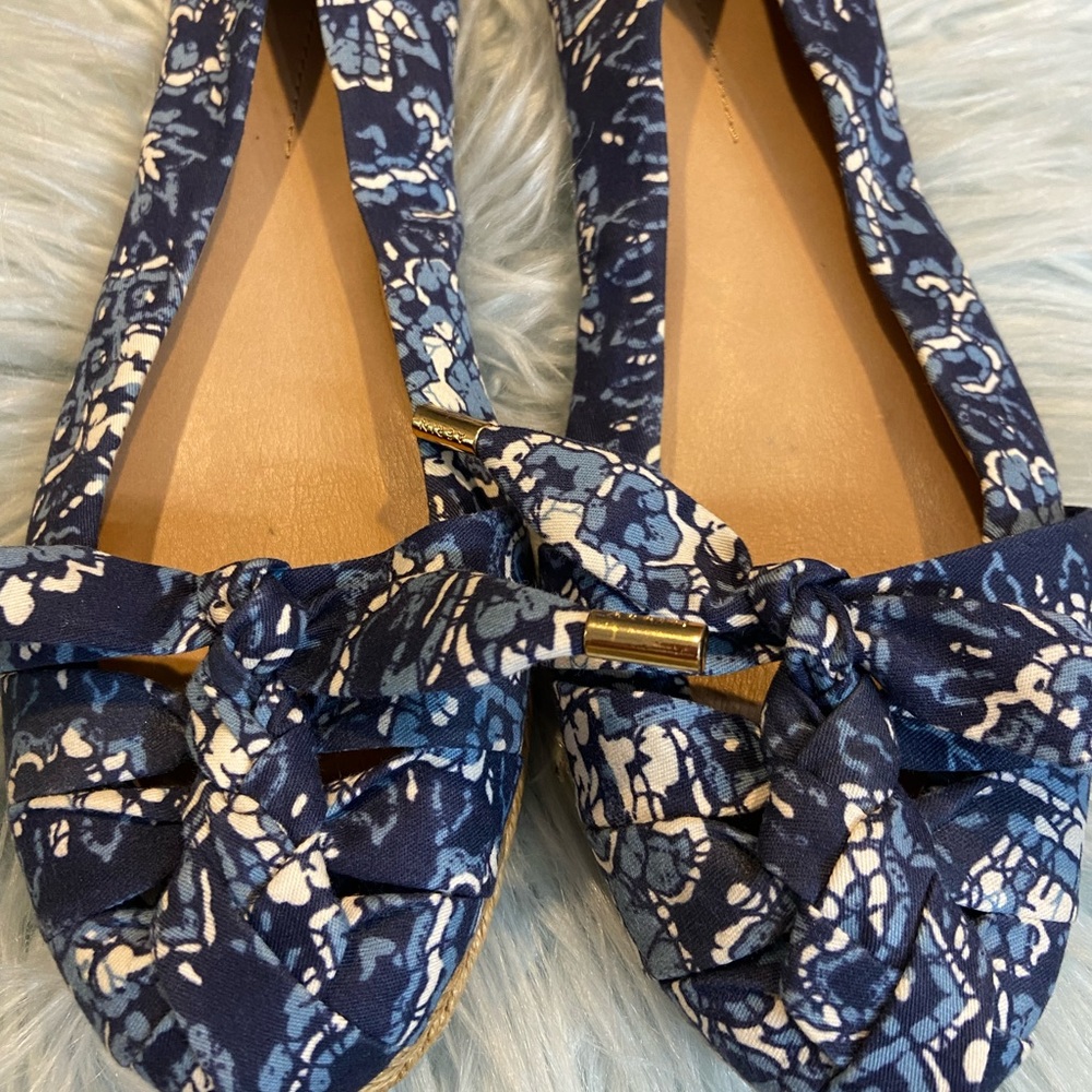 AERIN Zahara Blue Batik Espadrille Ballet Flats - Picture 4 of 15